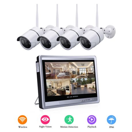 HeimVision HM243 1080P Wireless Security Camera System With 12 Inch LCD ...