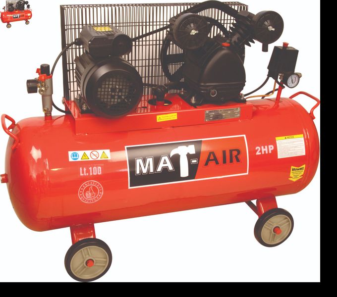 Matair Belt Drive 100 Litre Single Stage Compressor 1,5 Kilowatt