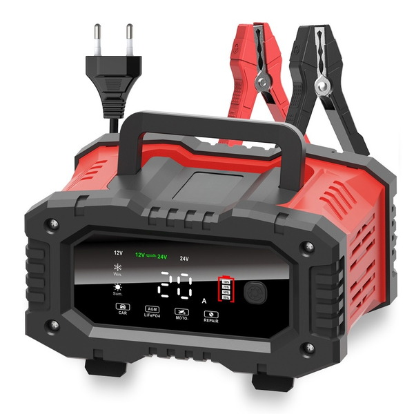 Battery Charger 20A 12V / 24V, Lead Acid Car Battery Charger