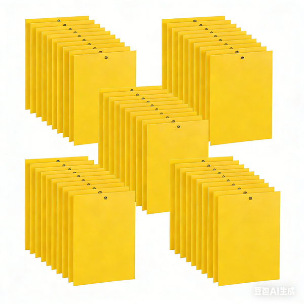 50 PCS Dual-Sided Yellow Sticky Insect Boards with 50 Cable Ties