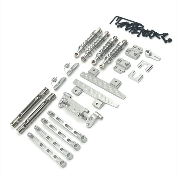 Rc Car Shock Absorber Tie Rod Before and After Drive Shaft Set Silver