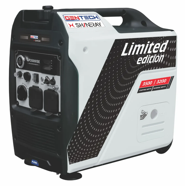Gentech 3500W Digital Pure Sine Wave Inverter Generator - Grey