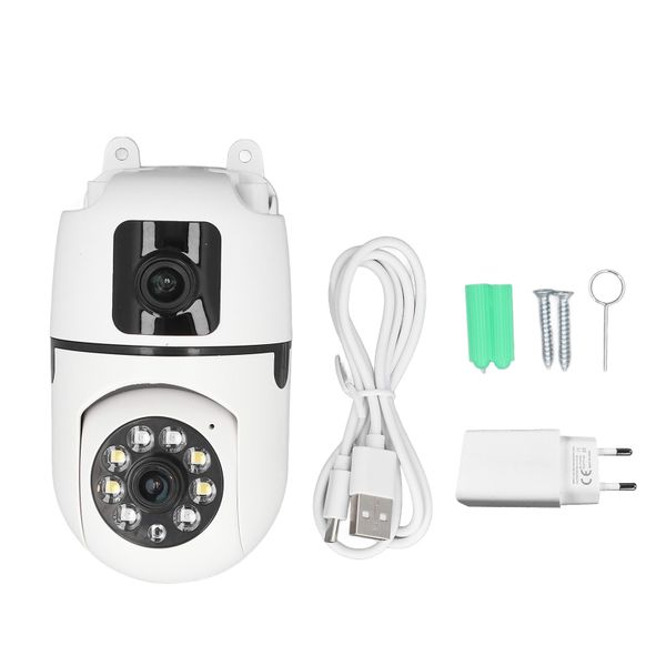 2MP Dual Lens Indoor/Outdoor Security Camera Rotatable WiFi
