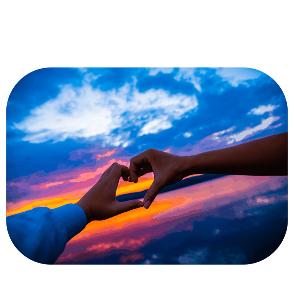 Hands Heart Printed mouse pad