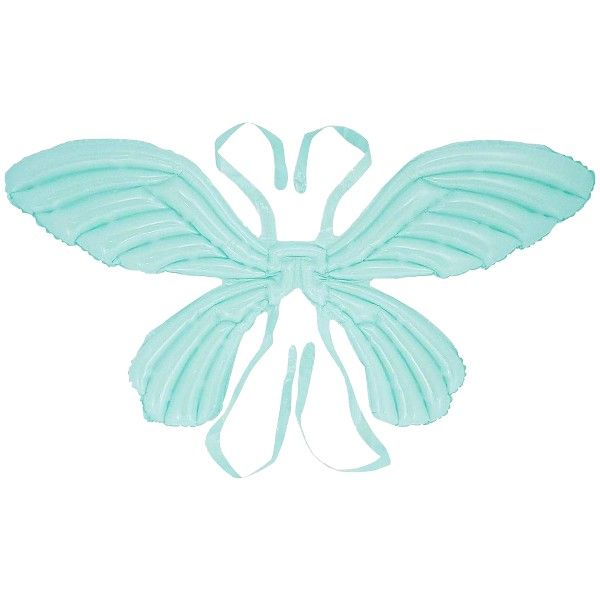 Angel Wings Balloon with Holographic Solid Colour Effect - Yellow Gold