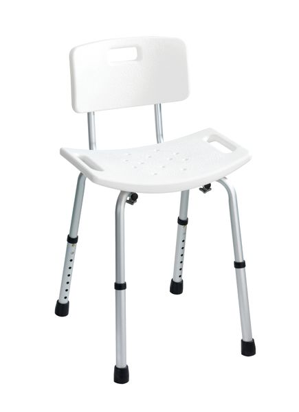 Wenko - Bathroom / Shower Stool With Back Rest - Secura Safety Range