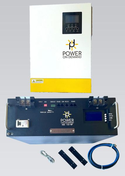 Solar Starter Pack (5.5 KW Hybrid Inverter and Lithium Phosphate Battery)