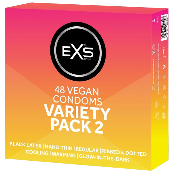 EXS Variety Pack 2 Condoms - 48 Bulk Pack - 7 Condom Types