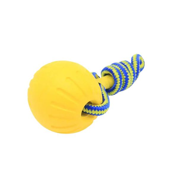 Indestructible Floating Dog Ball &amp; Rope - Tough Interactive Swing &amp; Fling