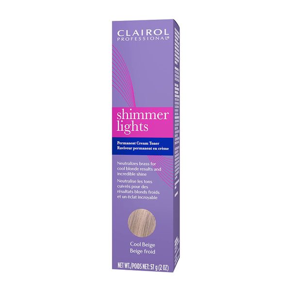 Shimmer Lights Permanent Cream Toner for Cool Beige Hair