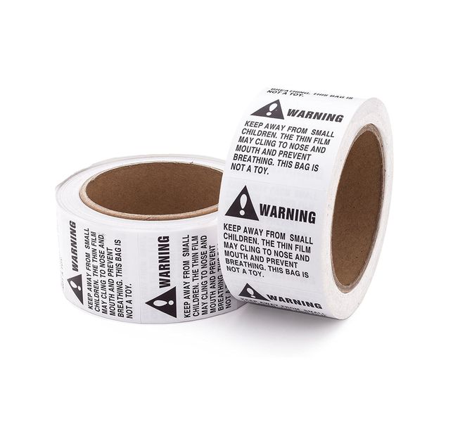Suffocation Warning Stickers -1000 Self-adhesive Labels