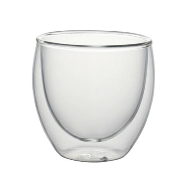 Kitchen Home Heat Resistant Double Wall Glass Cup Set of 2 (250ml)