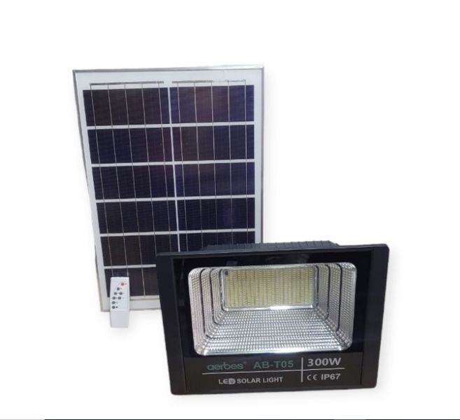 Aerbes AB-T05 300W LED Solar Floodlight with Remote Control - 800LM Output