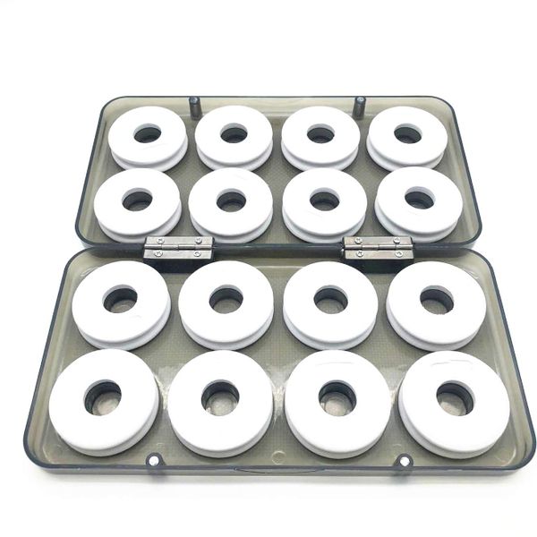 Camping Fishing Line Foam Spool Set and Case Holder 16 Pieces