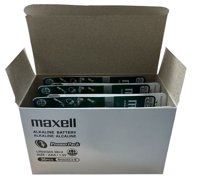 Maxell AAA 36 Pieces (6Packs x 6)