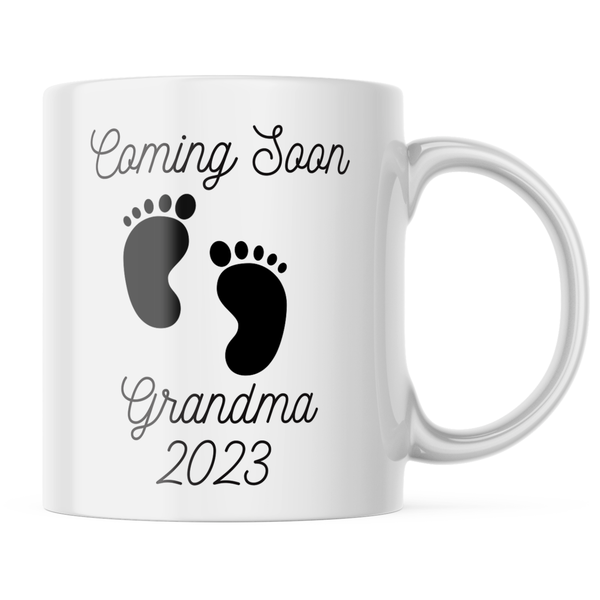 Ceramic Coming soon Grandma 2023 Mug - White - 11 OZ
