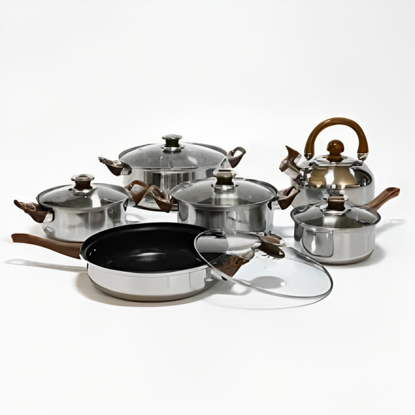 Silver Stainless Steel Stainless Steel 12 Pot
