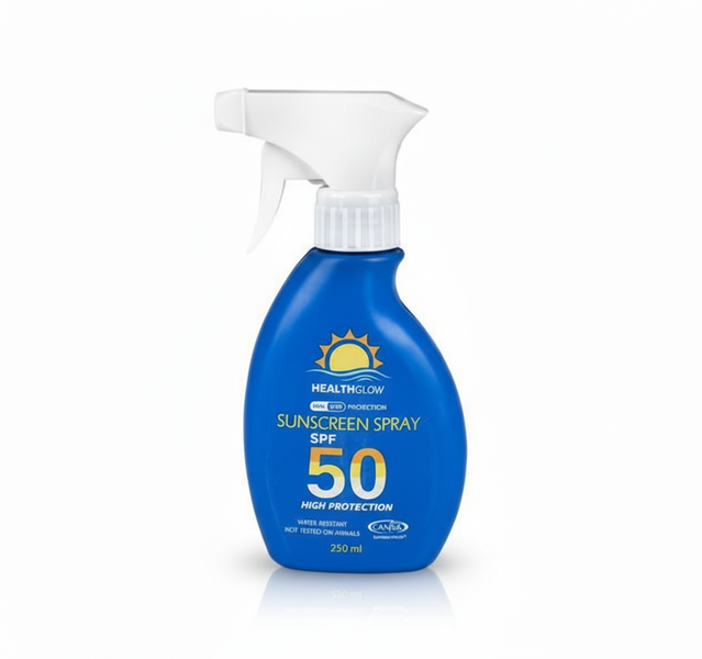 Healthglow Sunscreen Spray SPF 50 - 250ml for Sensitive Skin
