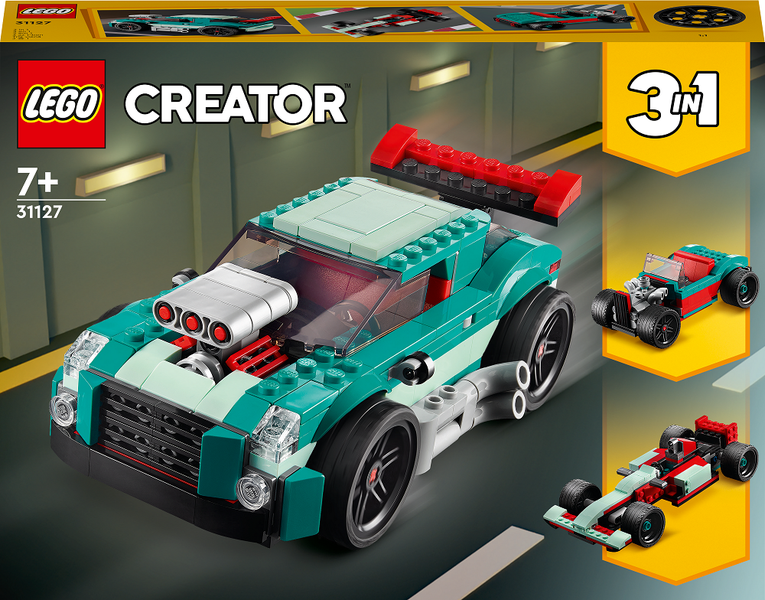 LEGO® Creator 3in1 Street Racer 31127 Building Toy Set (258 Pieces)