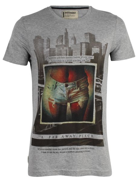 Tokyo Laundry Mens - Midriff Motif T-Shirt in Grey (Parallel Import)