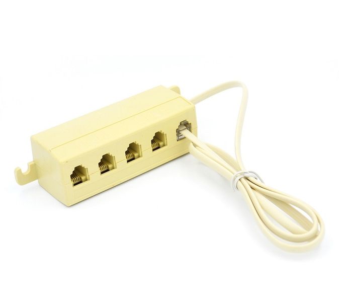 RJ11 Plug to 5 RJ11 Female Jack Splitter Cable