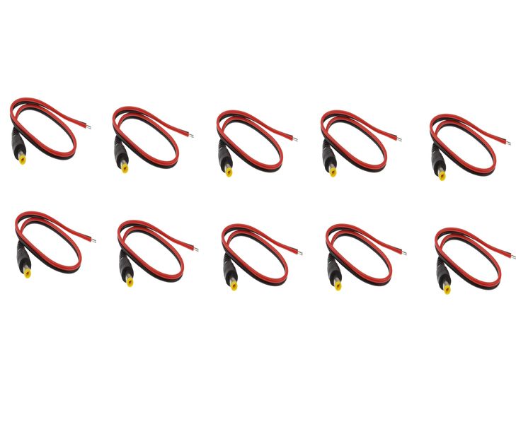 DC Lead Male Plug 12v Pack Of 10