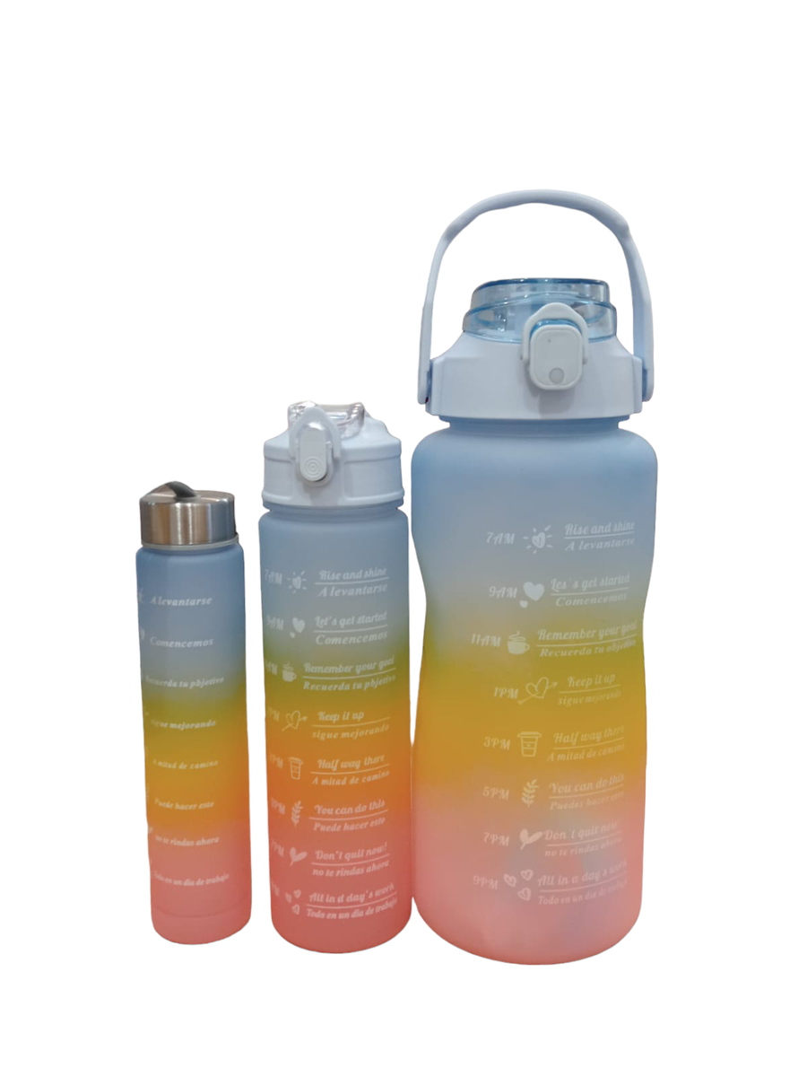 Lockable Lid Water Bottle - Set of 3 | Shop Today. Get it Tomorrow ...