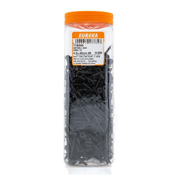 EUREKA Drywall Screw Coarse Thread T5 tip 4.2 x 45mm #8 Q:350 T1B050