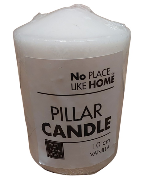 Vanilla Scented Round Pillar Candle 10cm