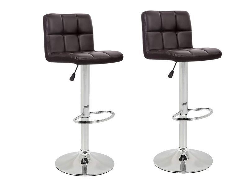 Bar Stools / Kitchen Counter Bar Chair Stools - Set of 2 (Brown)