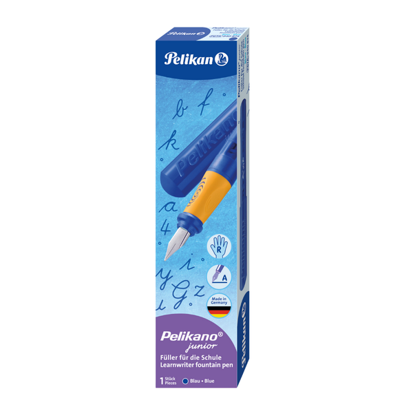 Pelikan Pelikano Junior Fountain Pen-Blue, Nib A, Right Handed, Refillable