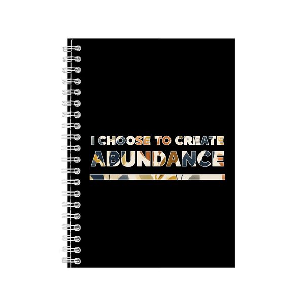 Abundance A5 Notebook Spiral Lined Motivational Sayings Graphic Notepad 248