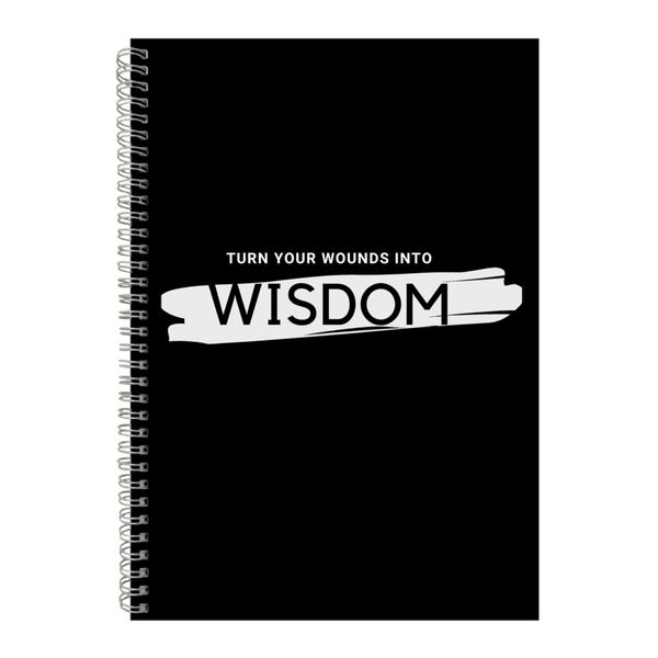 Wisdom A4 Notebook Spiral Lined Motivational Saying Graphic Notepad Gift186