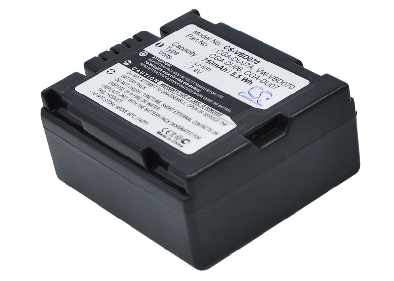 HITACHI DZ-BD70 &amp; PANASONIC DR-M50B Camera Battery /750mAh