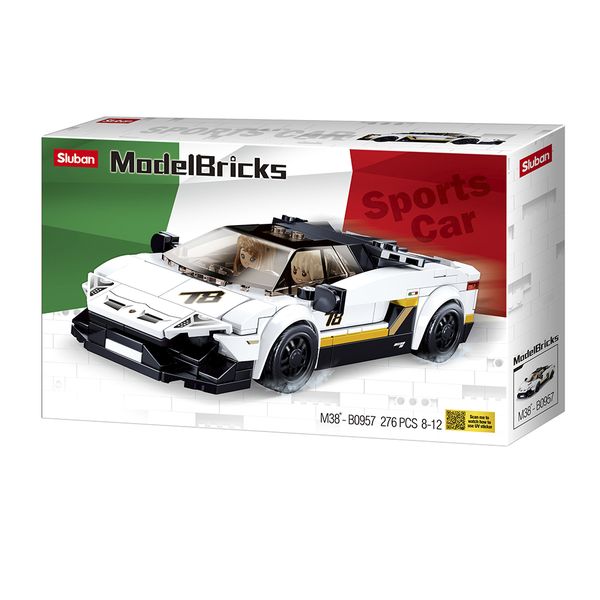Sluban Building Set: Racing Car Model Bricks - 276 Pieces