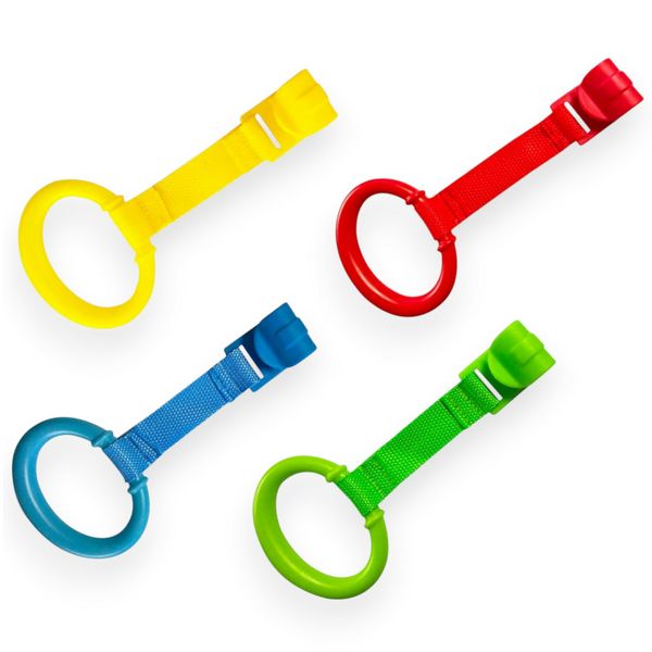 BabyBoost Child Motor Skills Crib Fidget Baby Stand Bed Pull-Up Rings