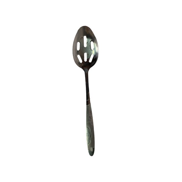 Quality Rice Embossed Design Slotted Spoon Stainless Steel 33cm