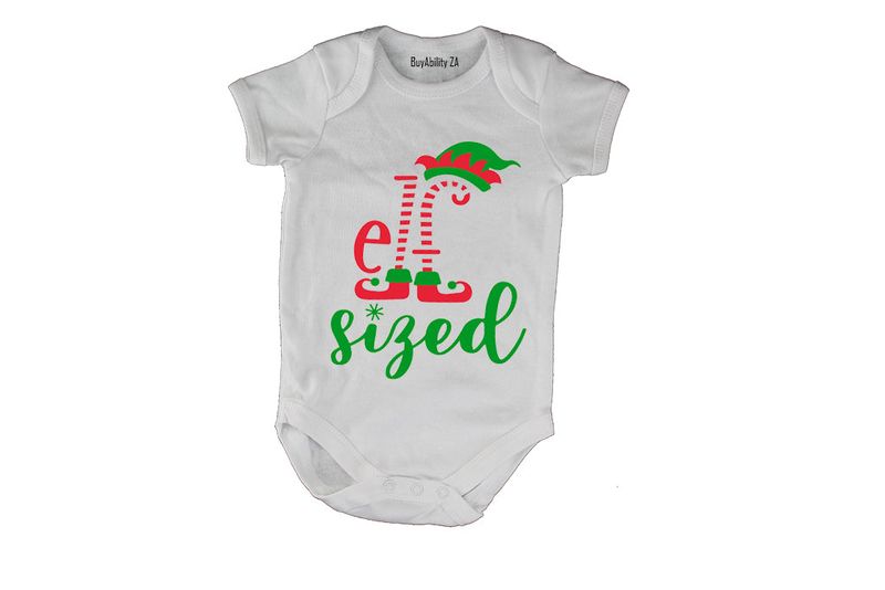 Elf Sized - Christmas - Short Sleeve - Baby Grow