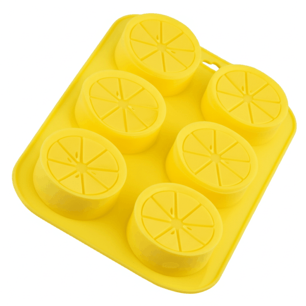 Silicone Lemon Slice Mould With 6 Cavity Capacity - Yellow