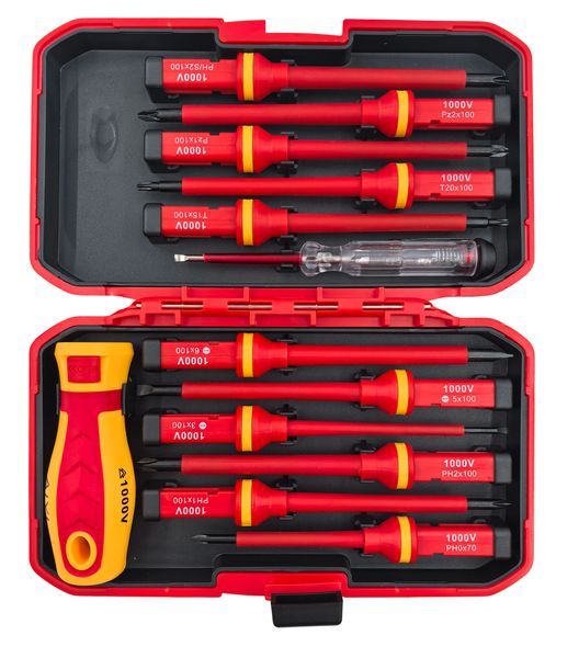 AIYI 13 Piece 1000V Insulated Interchangeable Screwdriver Set AY059-023
