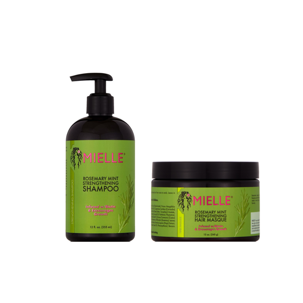 Mielle Rosemary Mint Strengthening Shampoo and Hair Masque