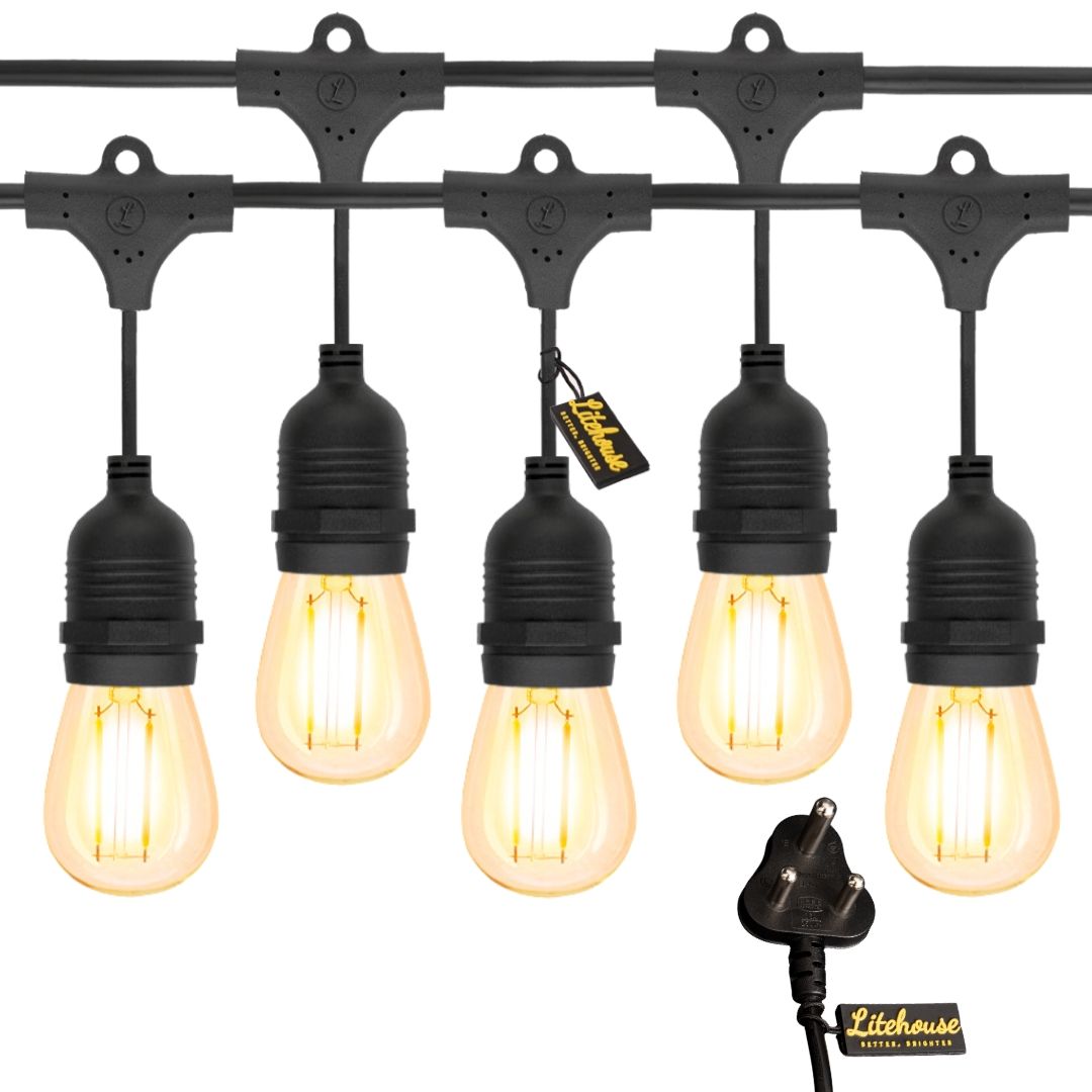 Litehouse Outdoor Festoon Bulb String Lights - Plug In