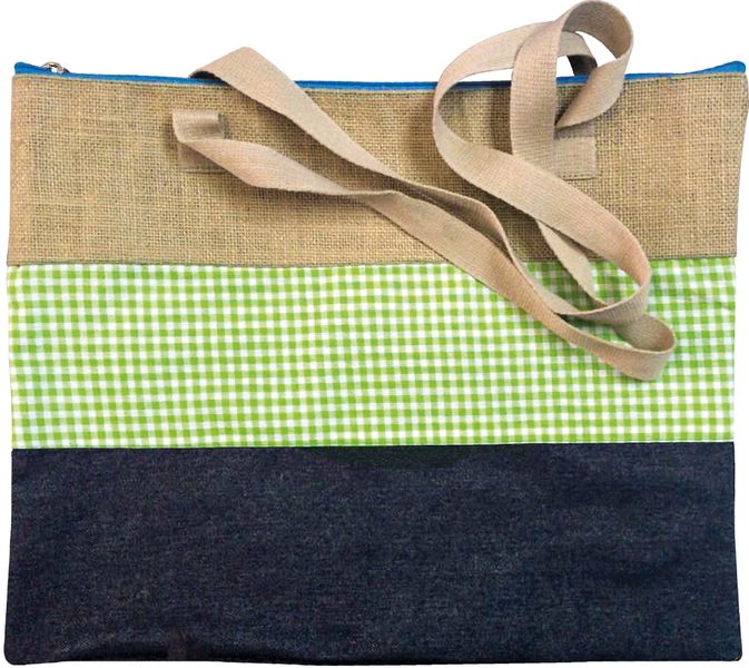 Hessian and Denim Carry Bag