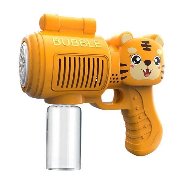 Tiger-Themed Bubble Gun Toy - Orange