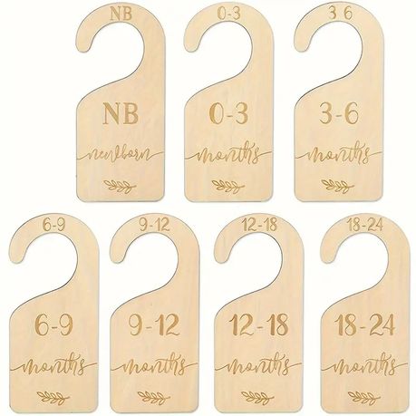 7x Baby Closet Dividers Clothes Organizer Unisex Nursery Room Shower Gift Image