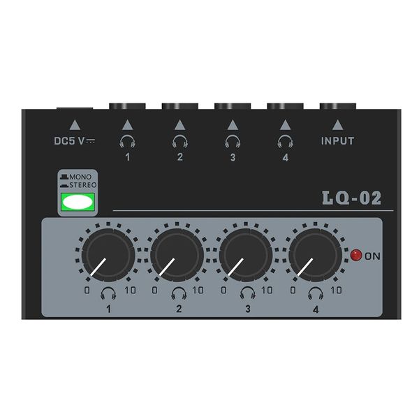 Lq-02 Mini Stereo Headphone Amplifier Audio Amplifier Eu-Plug