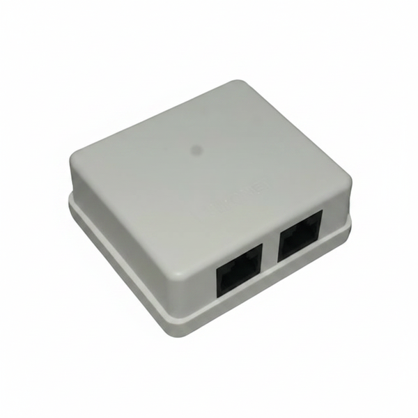 LinkQnet RJ45 CAT 6 Double Wall Mount Surface Box for Cable Management