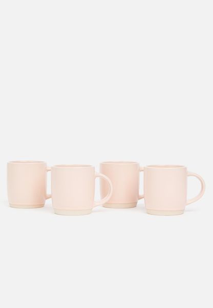 Ashen Mug Set Of 4 - Crepe