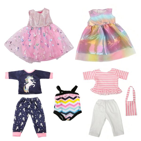 5 Piece Fashion Baby Doll Clothing Set Collection