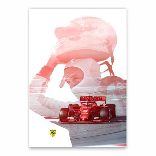 Sebastian Vettel Ferrari Poster - A1